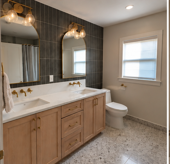 White oak bathroom